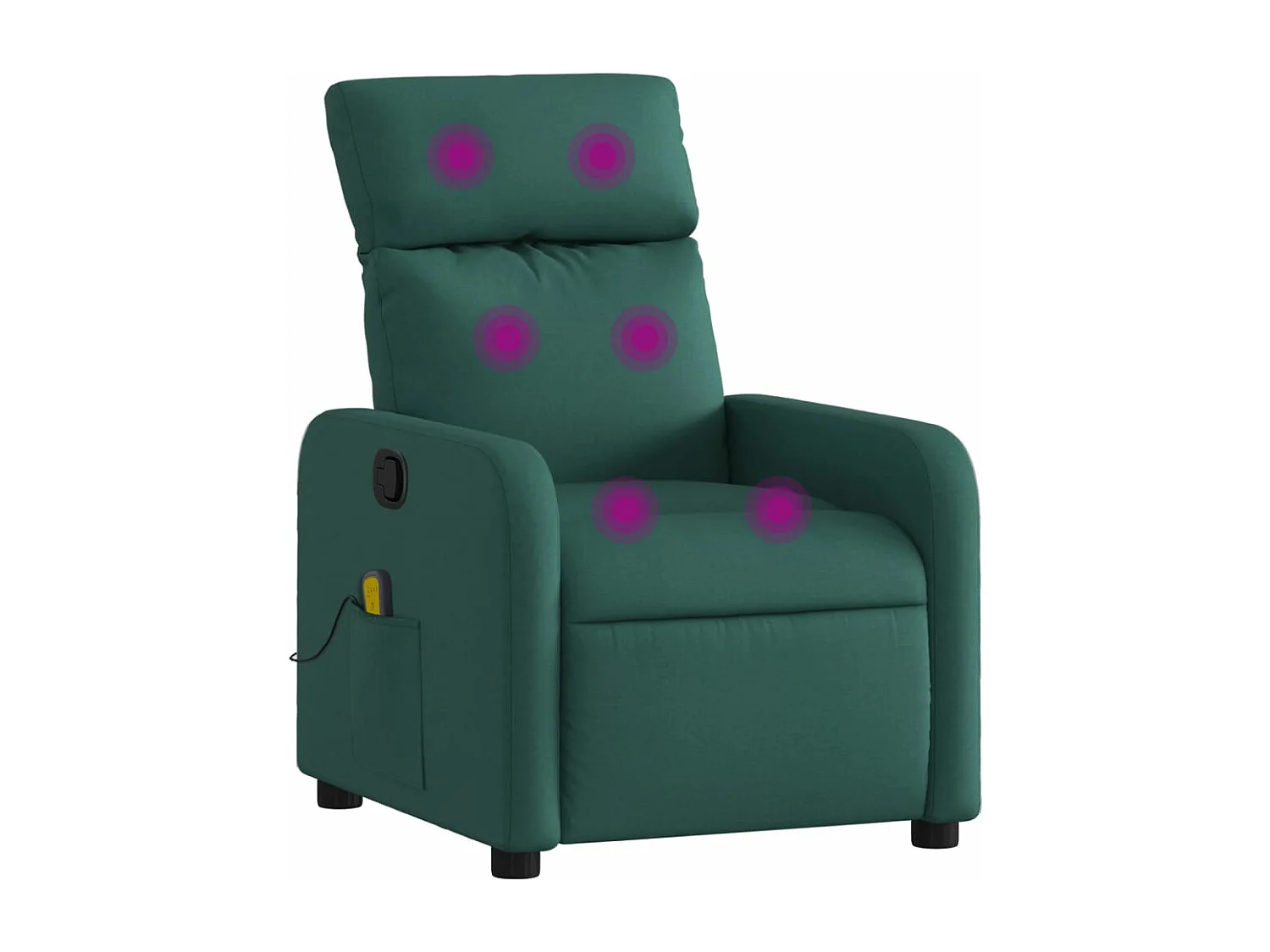 Fauteuil de massage inclinable Vert foncé Tissu REO42558