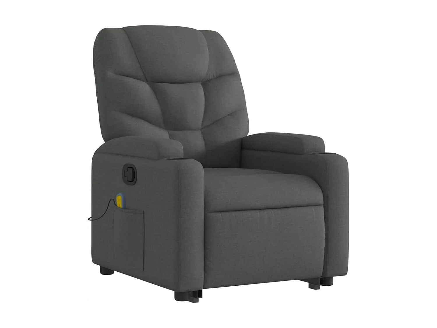 Silla de masaje reclinable de pie de tela gris oscuro YOE77262