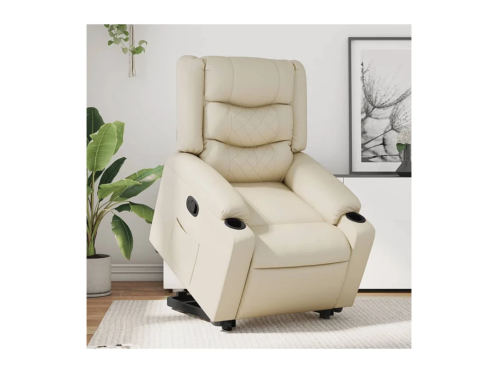 Fauteuil inclinable Crème Similicuir REO57539