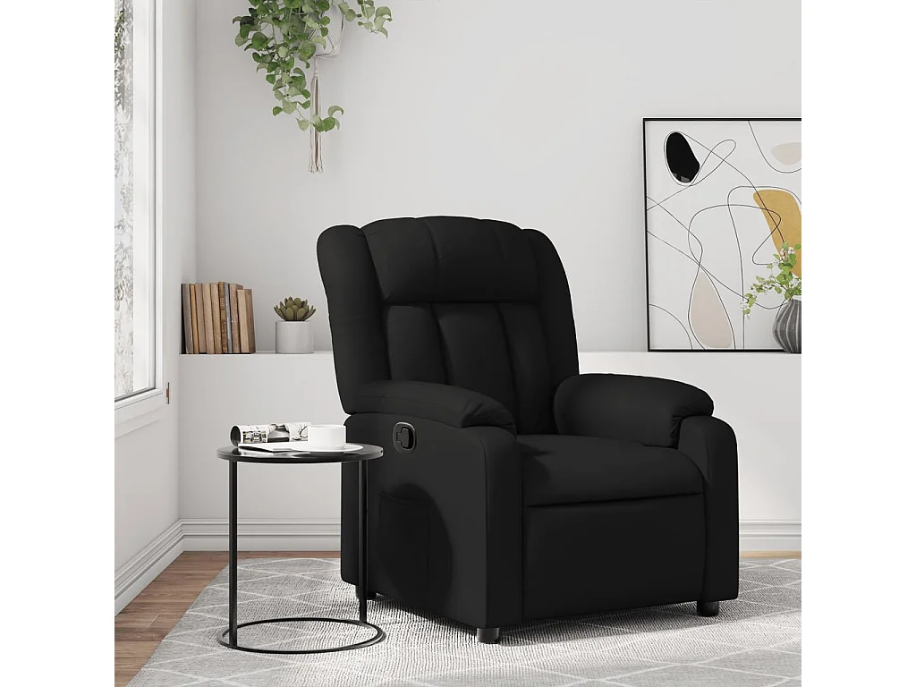 Fauteuil inclinable Noir Similicuir REO41926