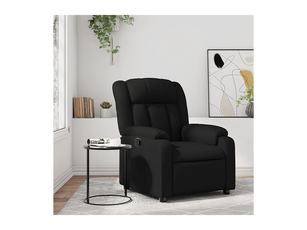 Fauteuil inclinable Noir Similicuir REO41926
