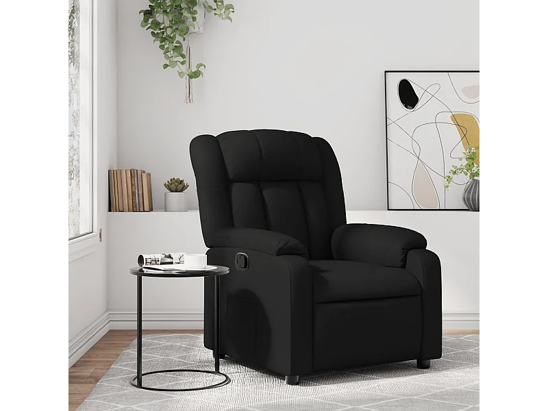 Fauteuil inclinable Noir Similicuir REO41926