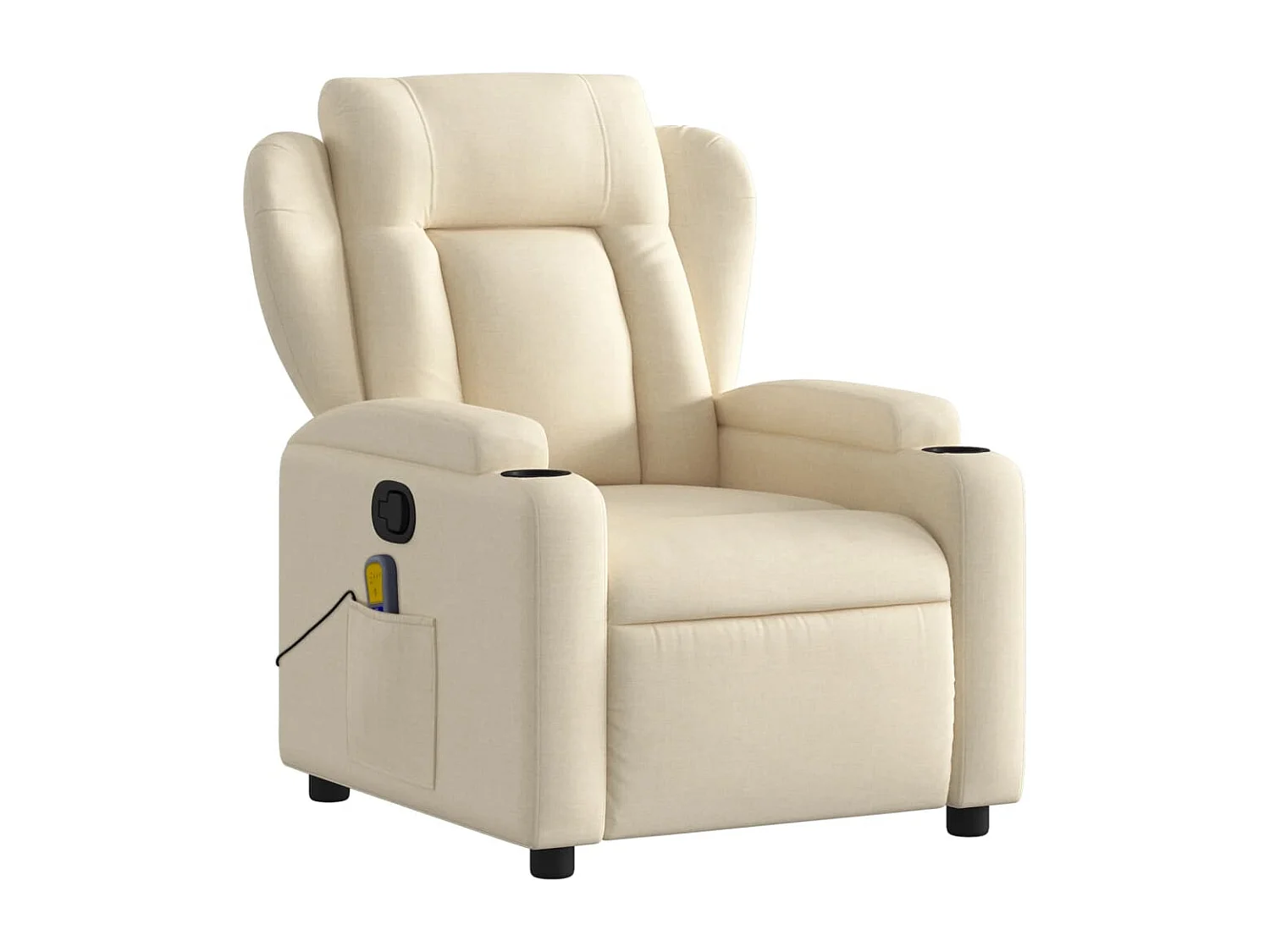 Fauteuil de massage inclinable Crème Tissu REO18291