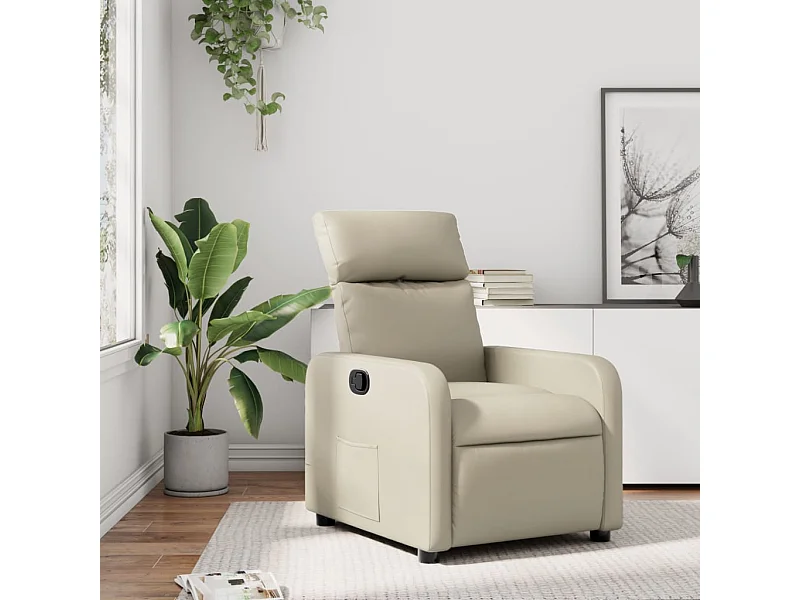 Fauteuil inclinable Crème Similicuir REO92686