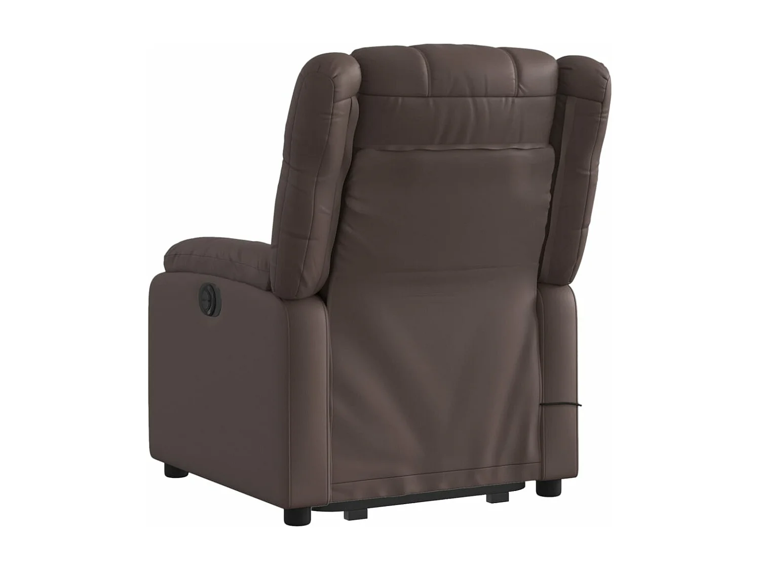 Sillón reclinable de masaje de pie de cuero sintético marrón YOE13878