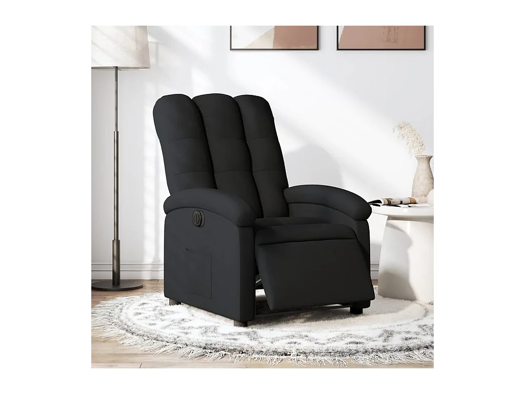Fauteuil inclinable électrique Noir Tissu REO57790