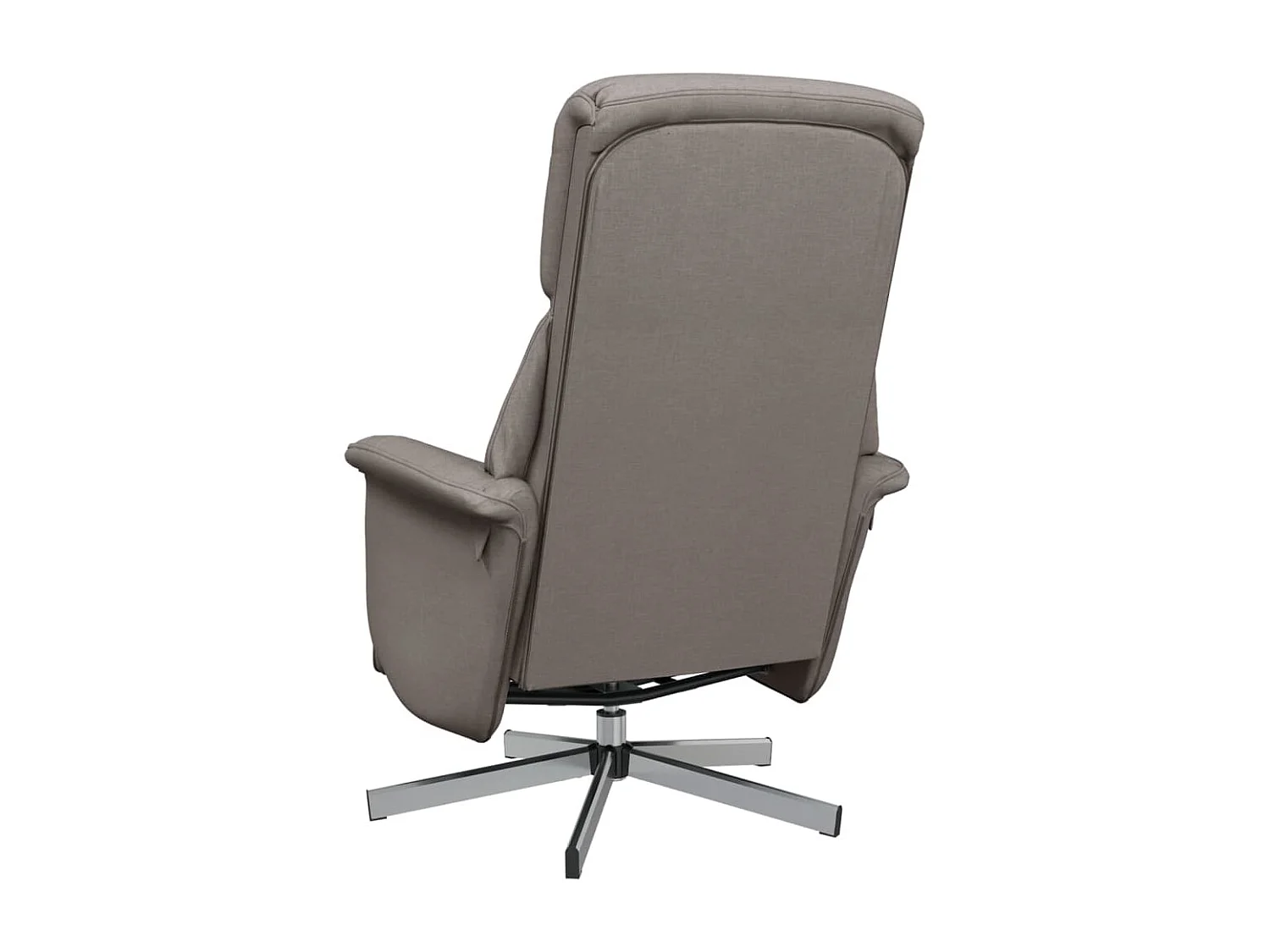 Fauteuil inclinable avec repose-pieds taupe tissu REO92441