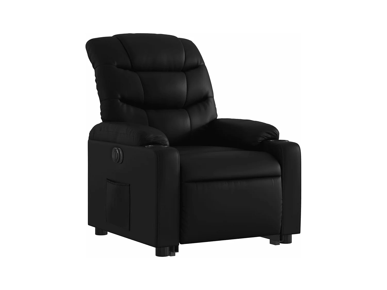 Fauteuil inclinable électrique noir similicuir REO98815