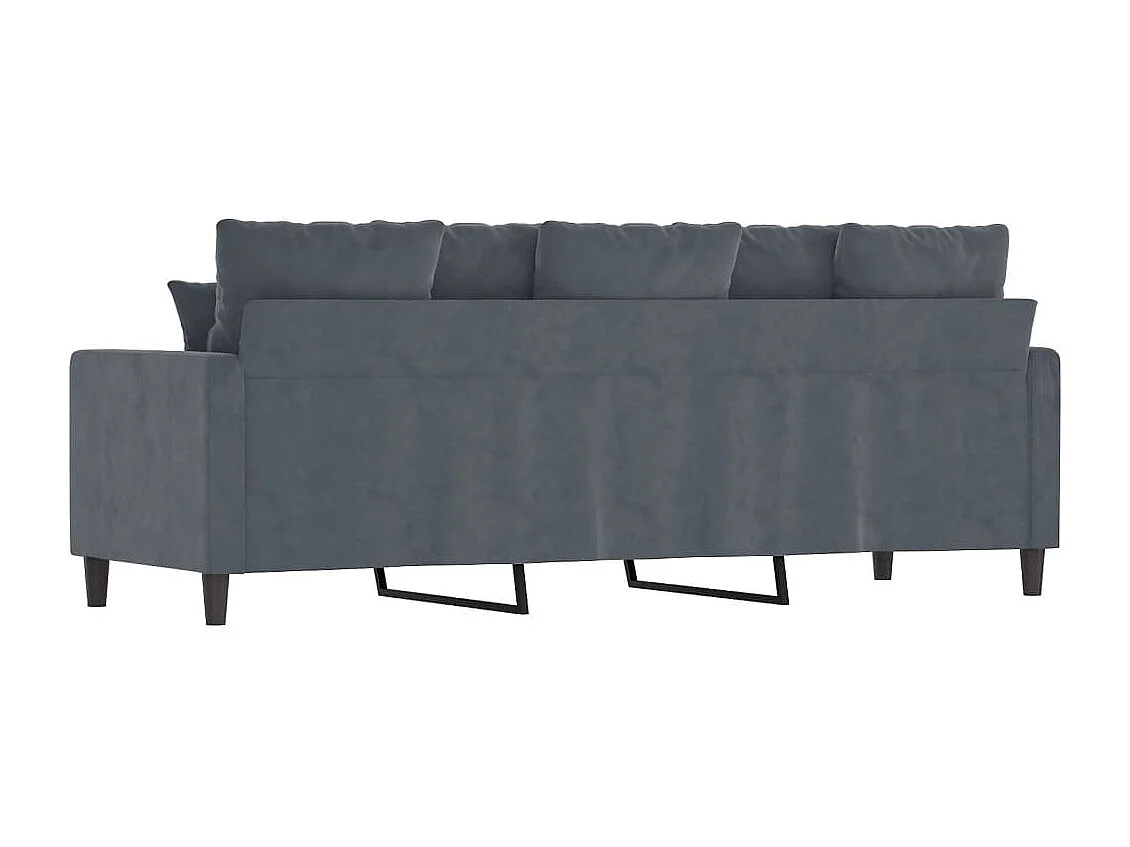 Sofá de 3 plazas terciopelo gris oscuro 180 cm PWFG89729