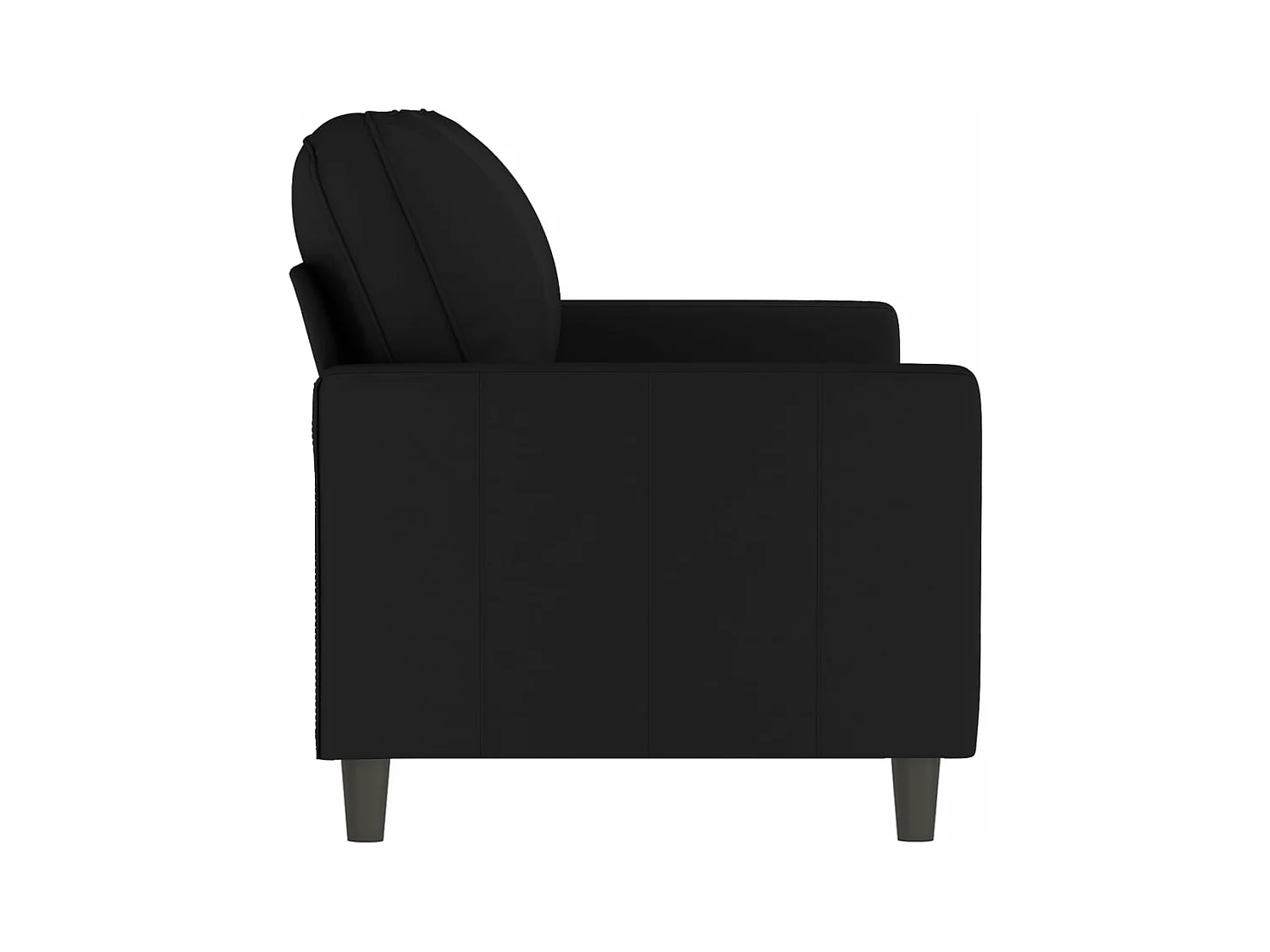 Canapé à 2 places Noir 140 cm Velours REO59691