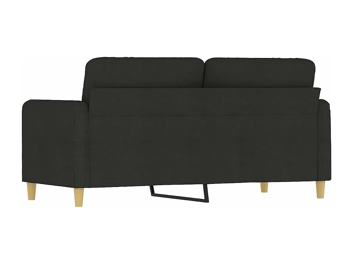 Canapé à 2 places Noir 140 cm Tissu REO51626