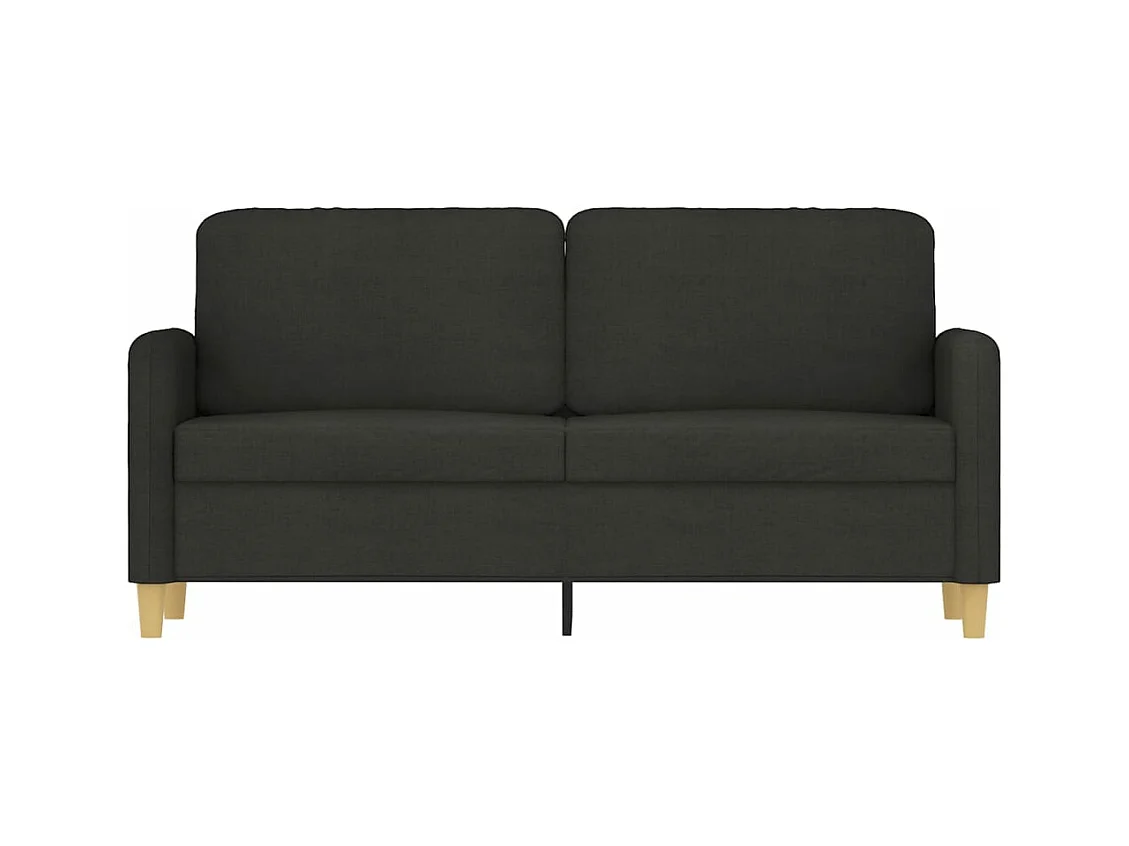 Canapé à 2 places Noir 140 cm Tissu REO51626