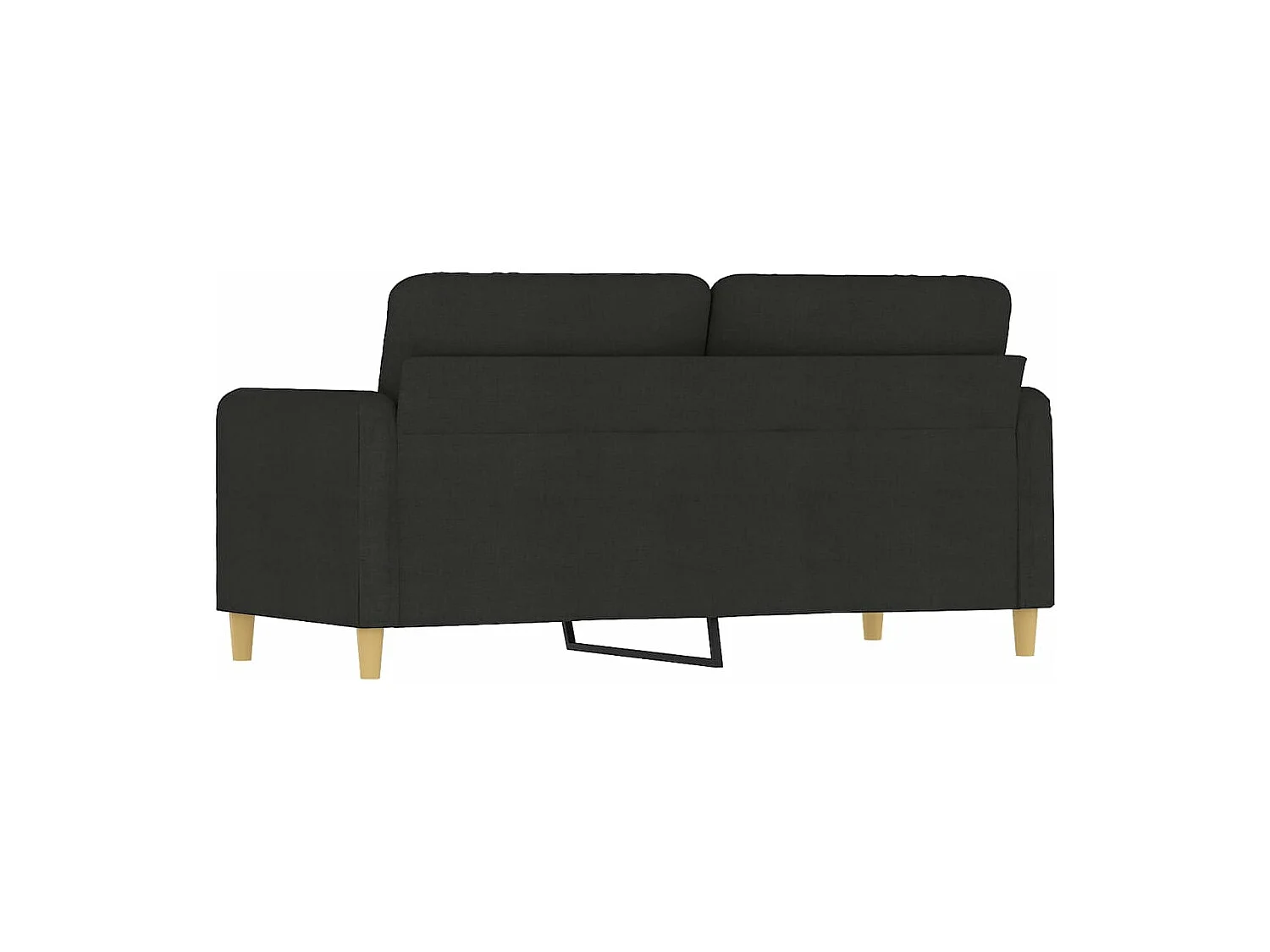 Canapé à 2 places Noir 140 cm Tissu REO51626