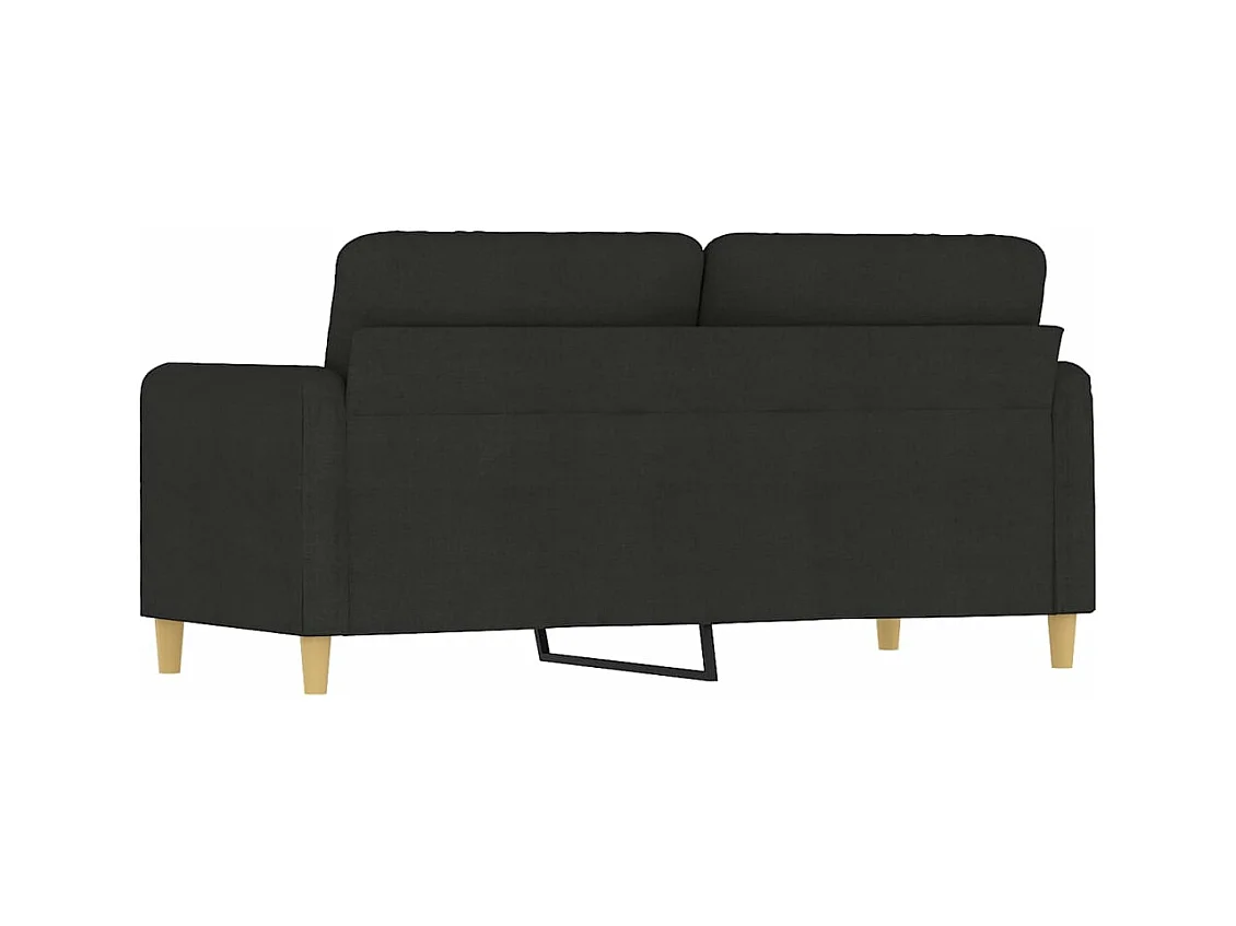 Canapé à 2 places Noir 140 cm Tissu REO51626