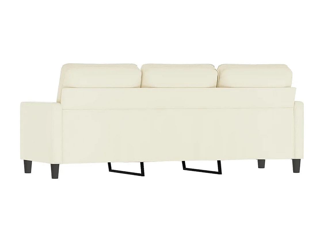 Sofá de 3 lugares 180 cm veludo cor creme PT239535