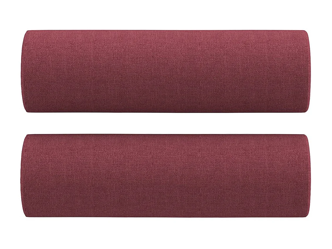 Canapé 2 places avec oreillers bordeaux 120 cm tissu REO45682