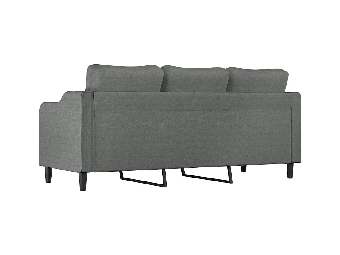 Canapé à 3 places Gris foncé 180 cm Tissu REO99275