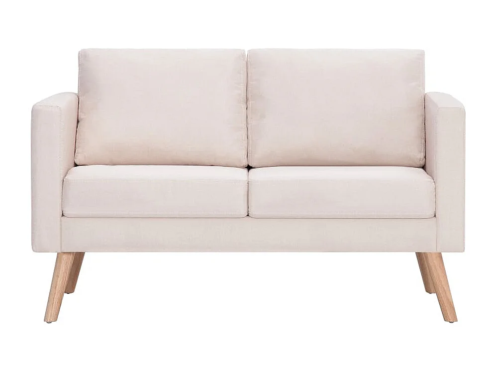 Canapé à 2 places Tissu Crème REO68853