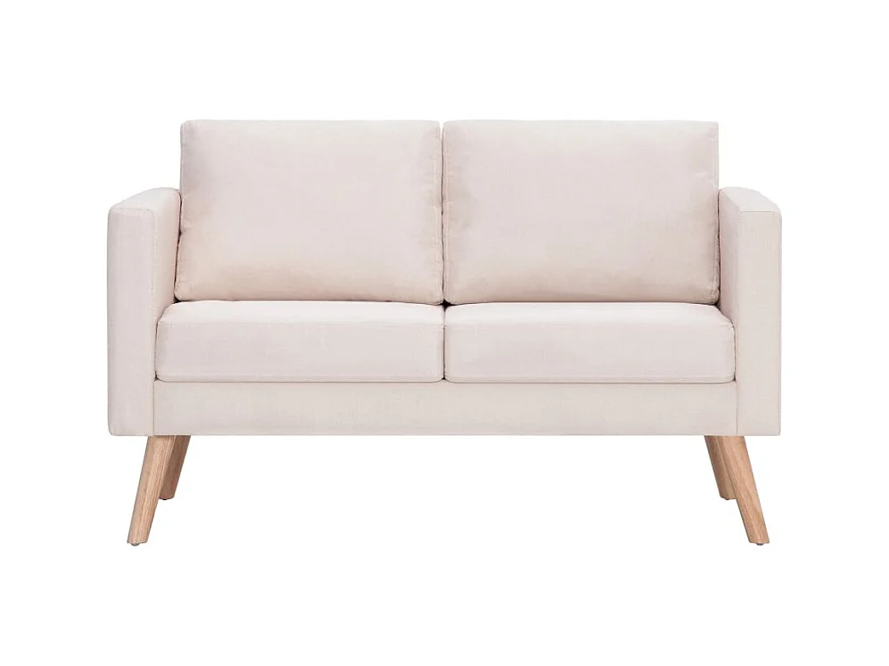 Canapé à 2 places Tissu Crème REO68853