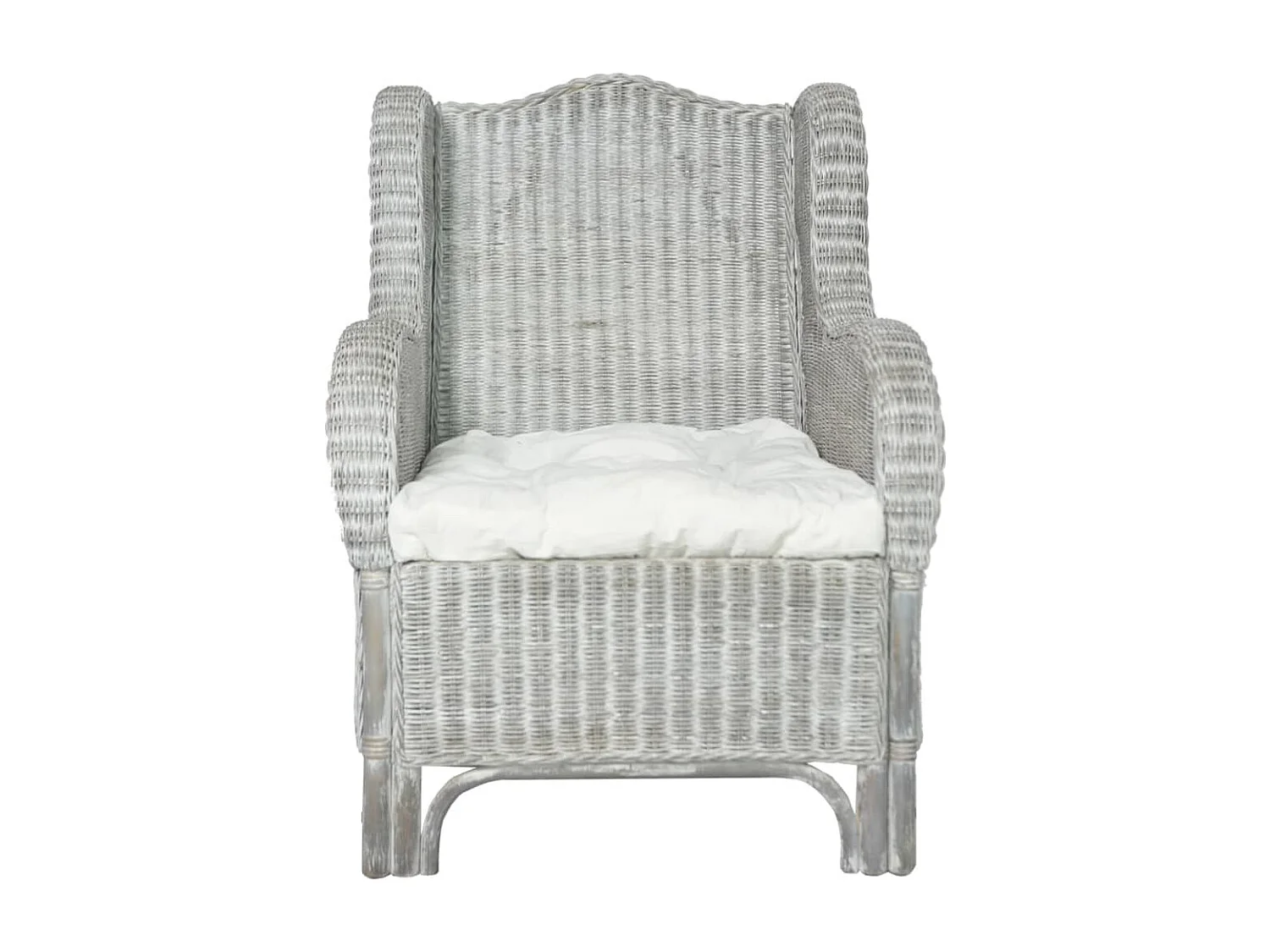 Canapé avec coussin Gris Rotin naturel et lin REO85301