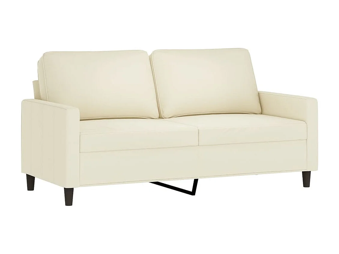 Tweezitsbank 140 cm fluweel crèmekleurig NL380268