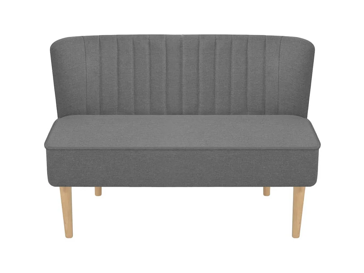 Canapé 117 x 55,5 x 77 cm Tissu Gris clair REO40191