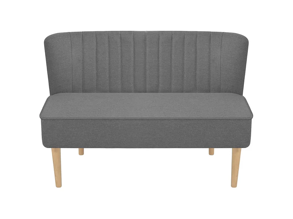 Canapé 2 places en tissu Gris clair 117x55x77 cm