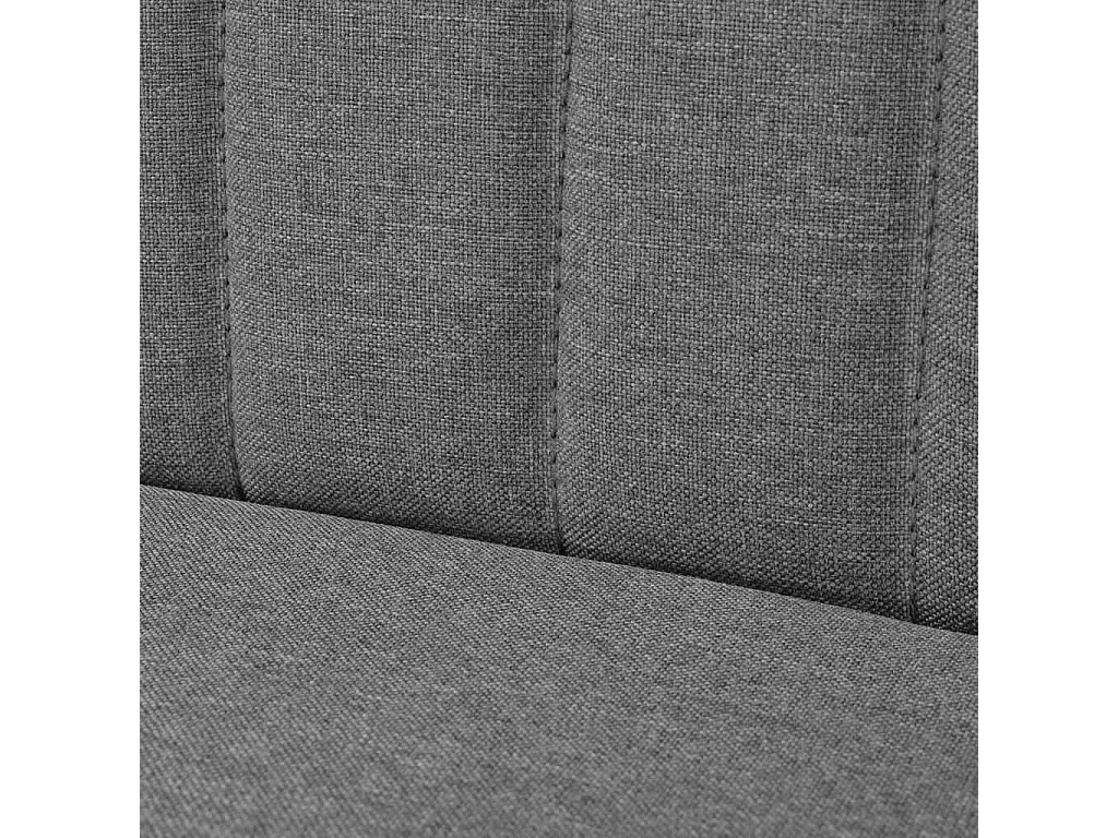 Canapé 2 places en tissu Gris clair 117x55x77 cm