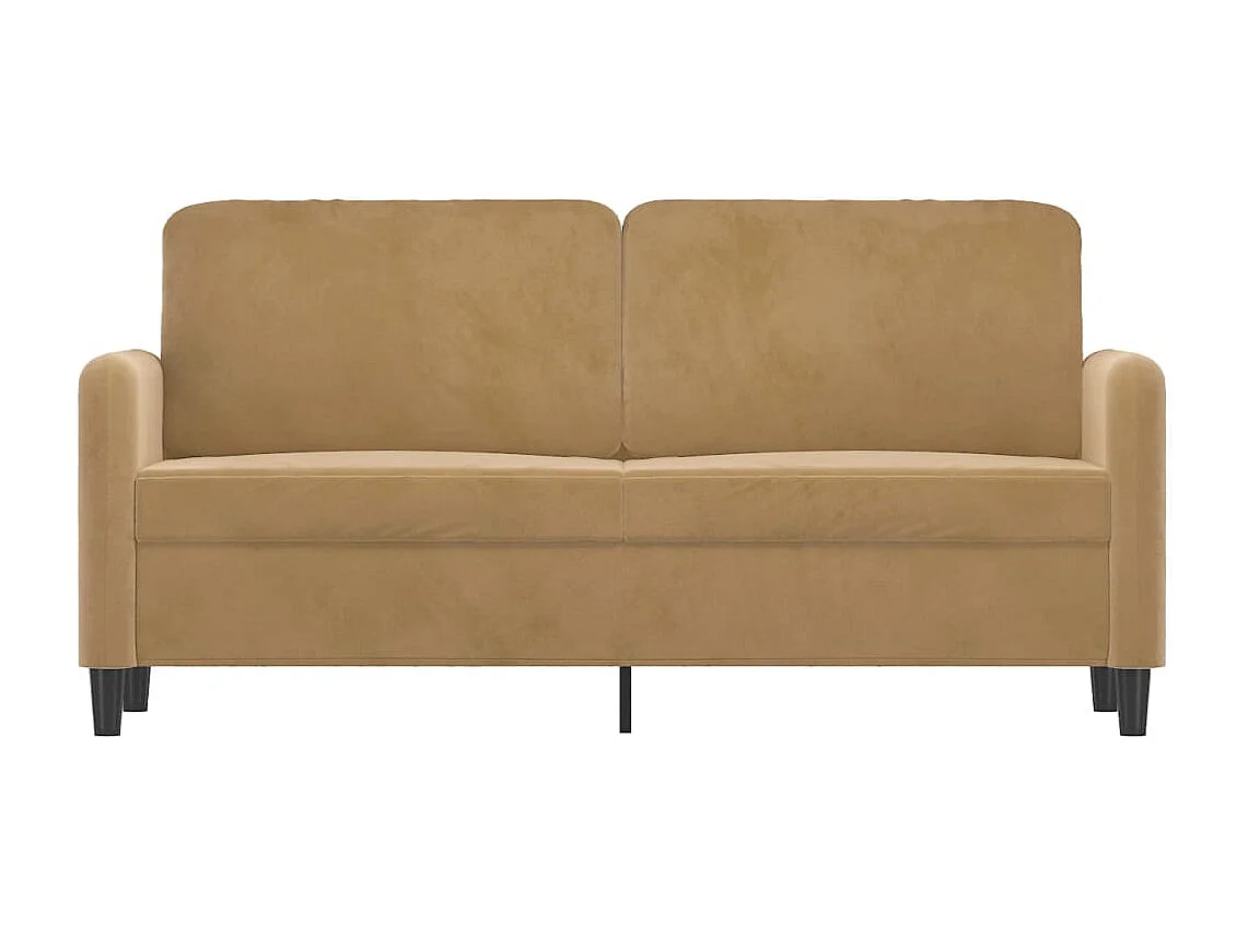 Canapé à 2 places Marron 140 cm Velours REO30108