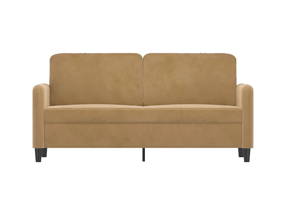 Canapé à 2 places Marron 140 cm Velours REO30108