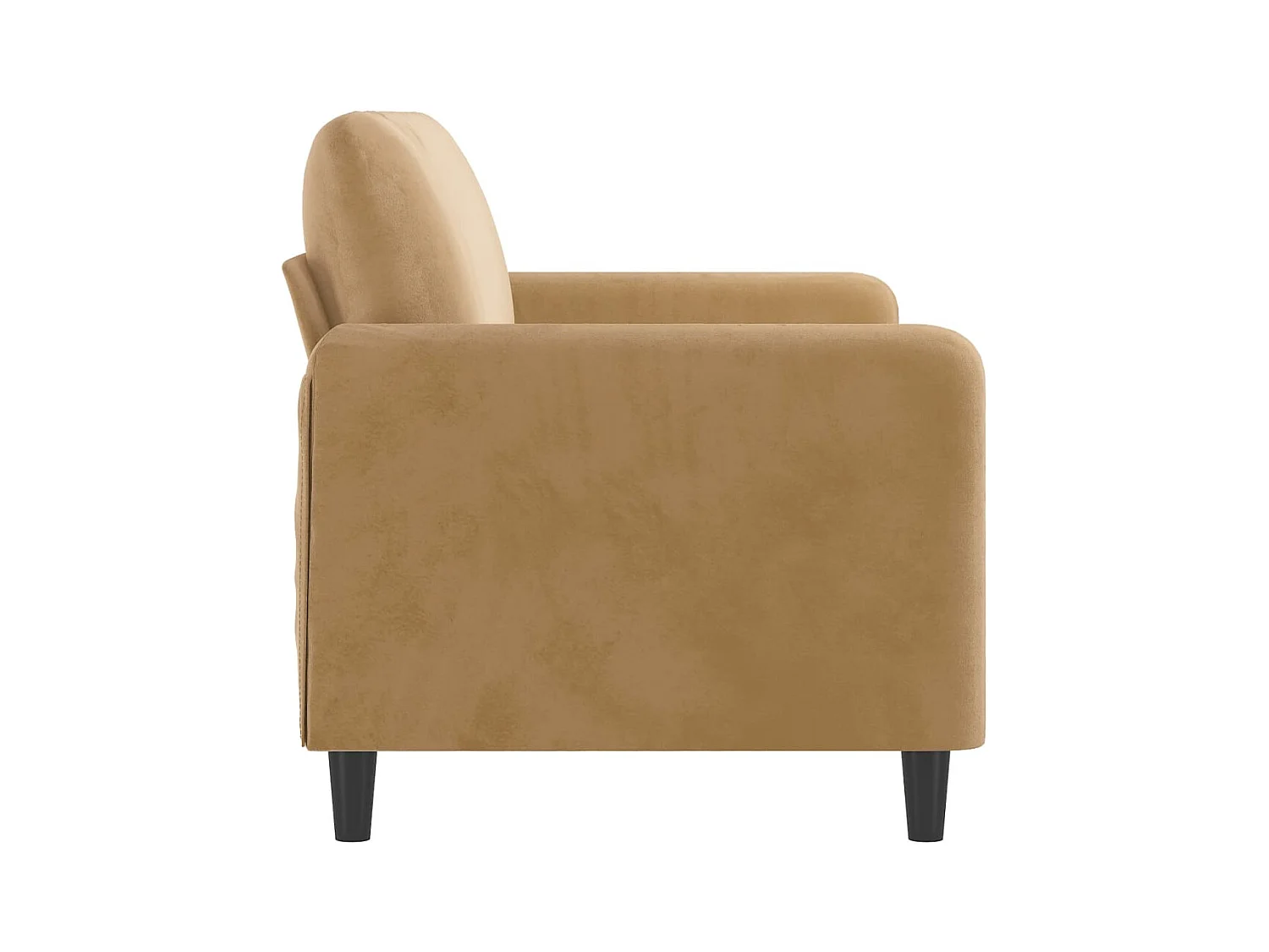 Canapé à 2 places Marron 140 cm Velours REO30108
