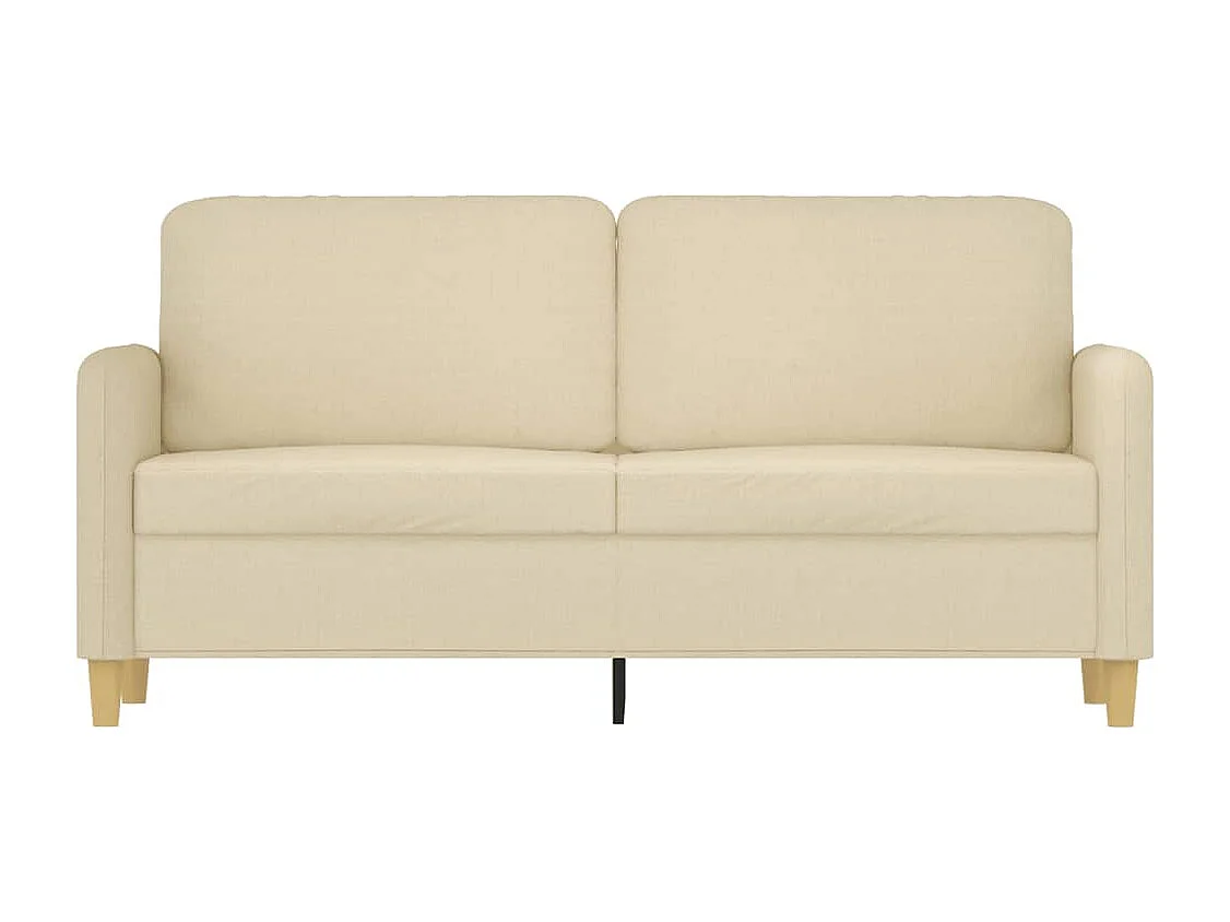 Sofá de 2 plazas de tela color crema 140 cm PWFG30091
