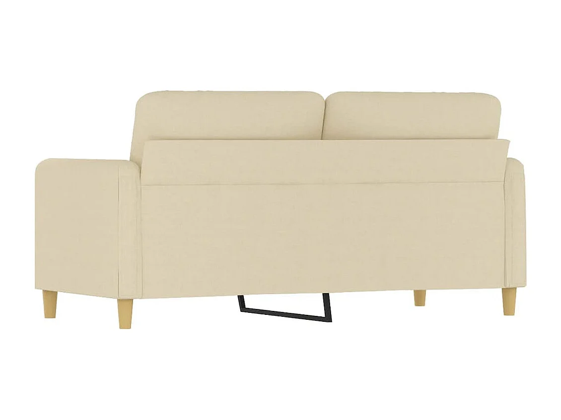 Sofá de 2 plazas de tela color crema 140 cm PWFG30091
