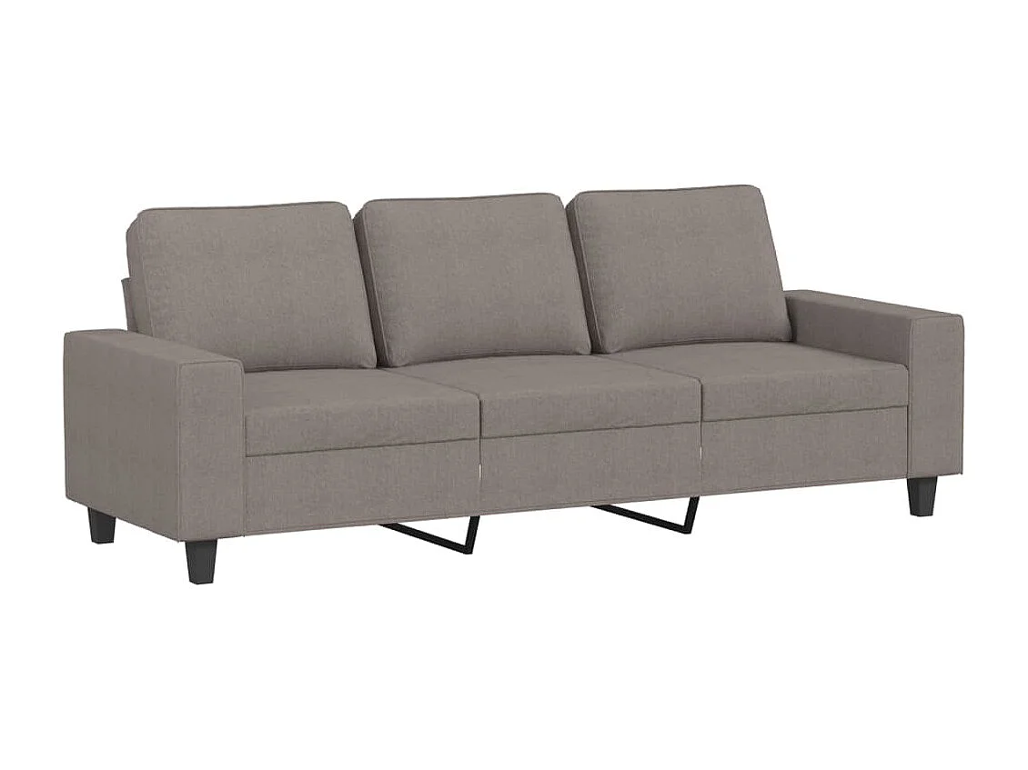 Sofá de 3 plazas de tela gris taupe 180 cm PWFG60925