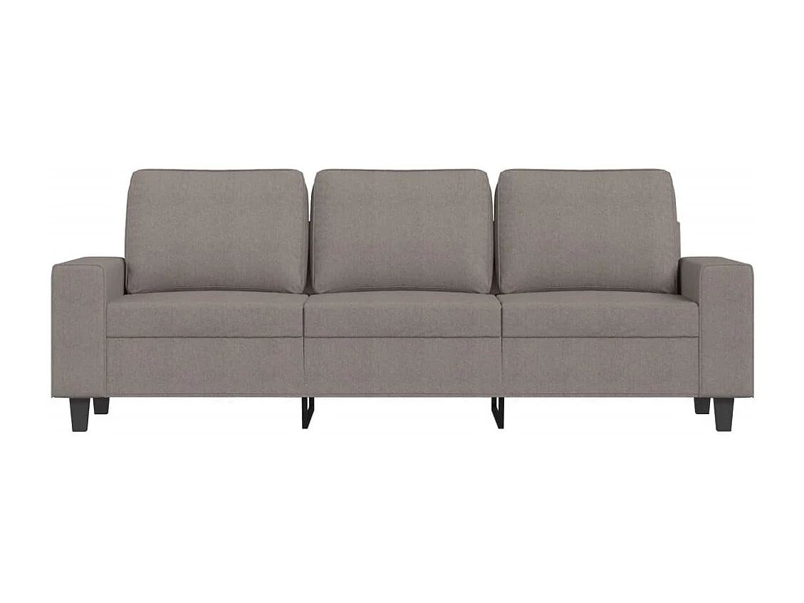 Sofá de 3 plazas de tela gris taupe 180 cm PWFG60925