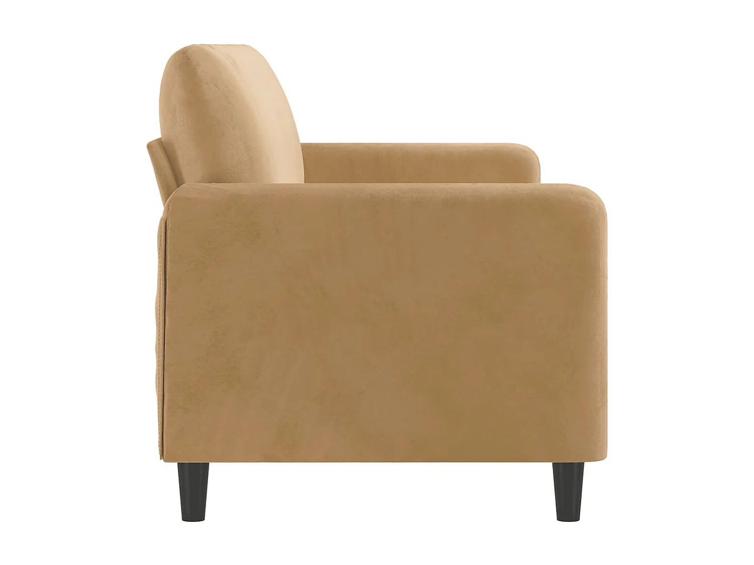 Sofá de 3 plazas terciopelo marrón 180 cm PWFG54364