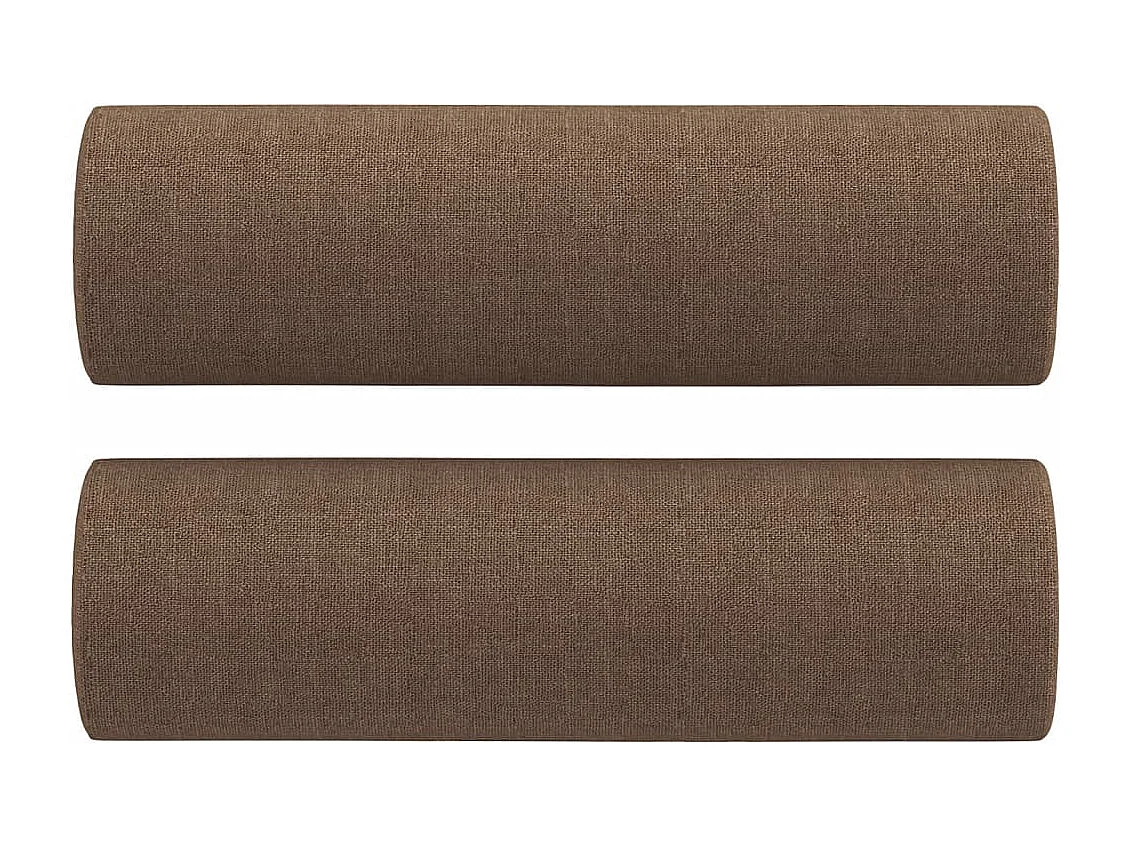 Canapé 3 places avec oreillers décoratifs marron 180 cm tissu REO11331