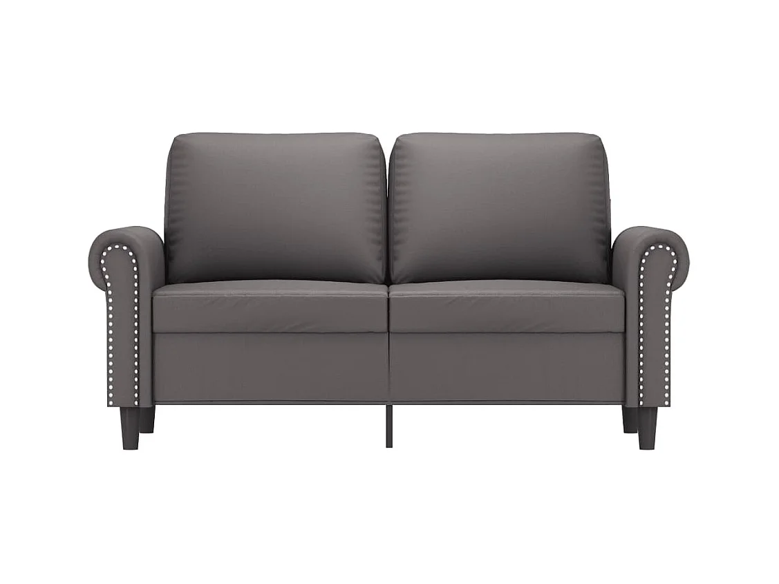 Canapé à 2 places Gris 120 cm Similicuir REO40413