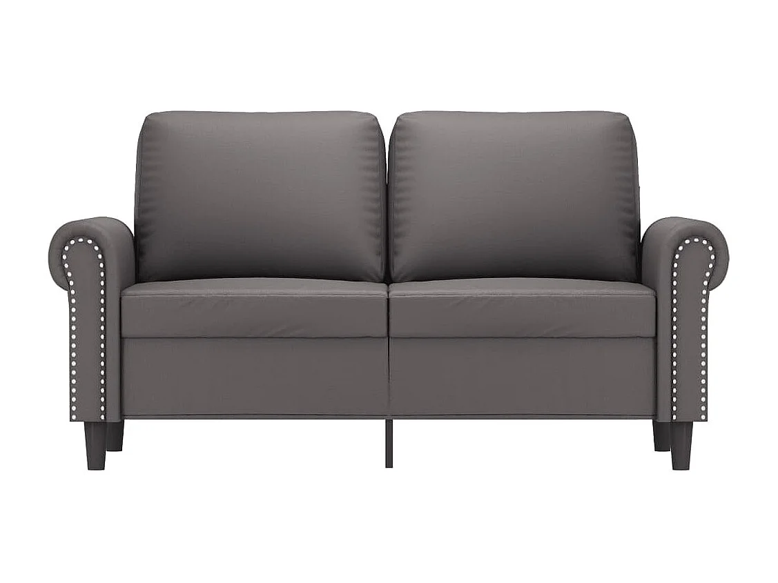 Canapé à 2 places Gris 120 cm Similicuir REO40413