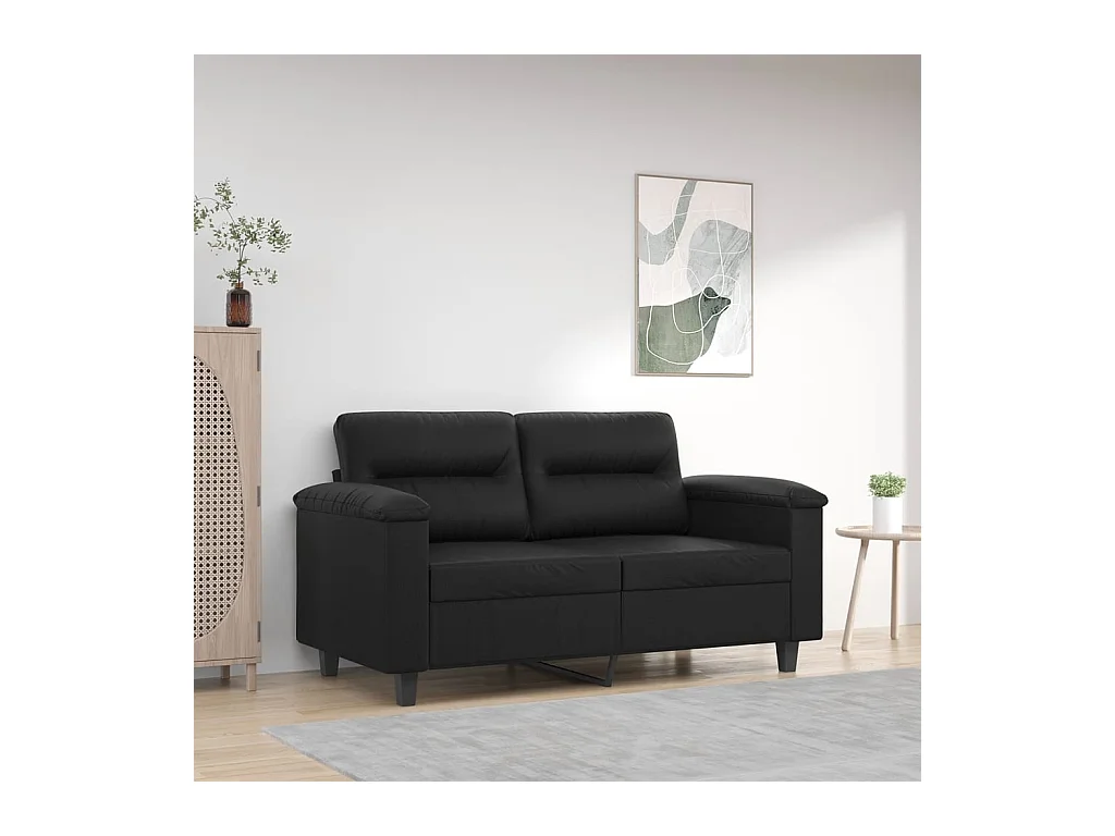 Canapé à 2 places Noir 120 cm Similicuir REO97896