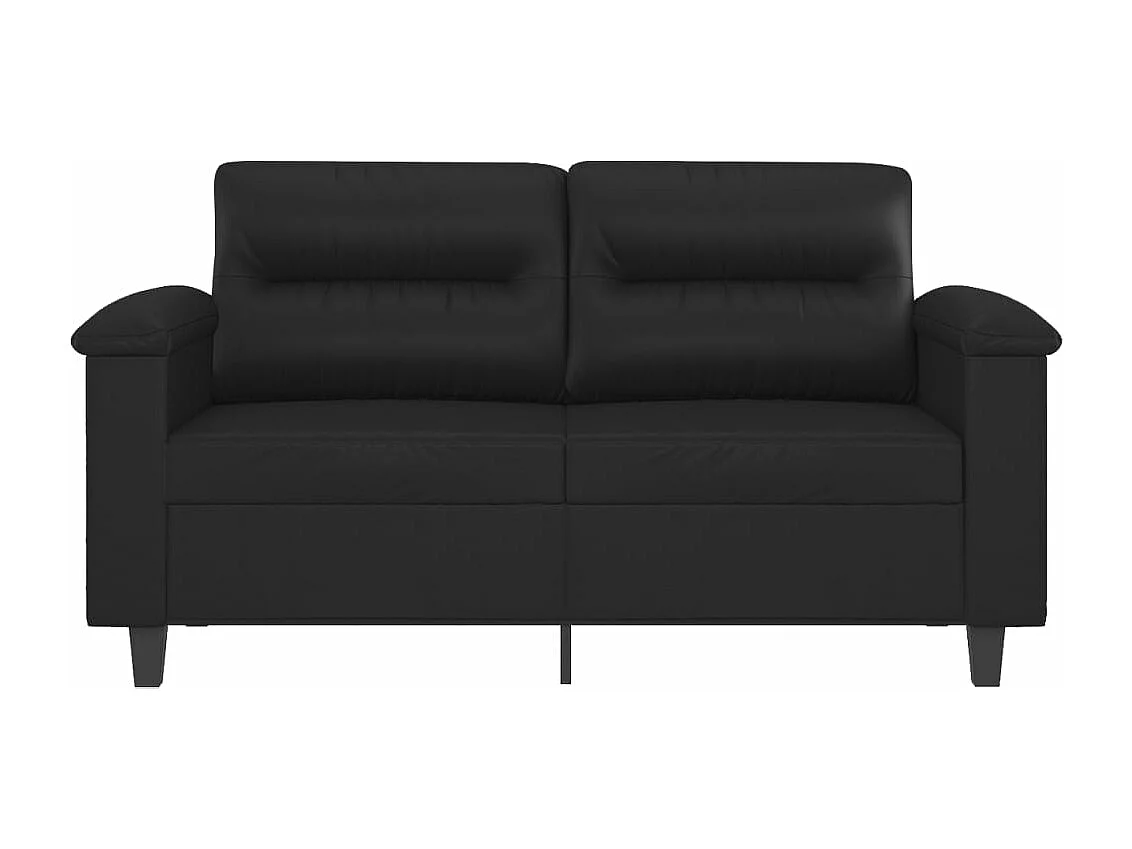 Sofá de 2 lugares 120 cm couro artificial preto PT323655