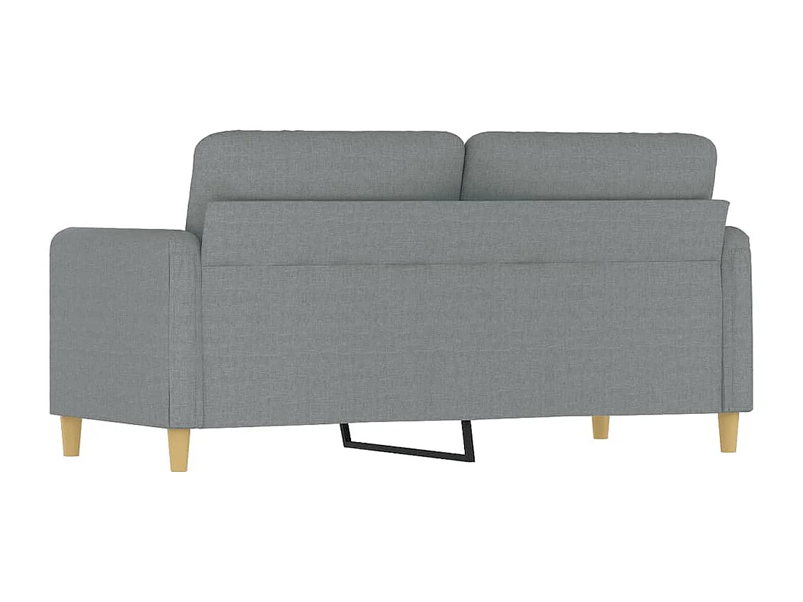 Canapé à 2 places Gris clair 140 cm Tissu REO62064