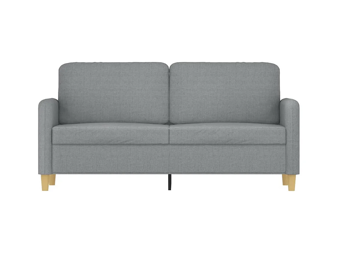 Canapé à 2 places Gris clair 140 cm Tissu REO62064