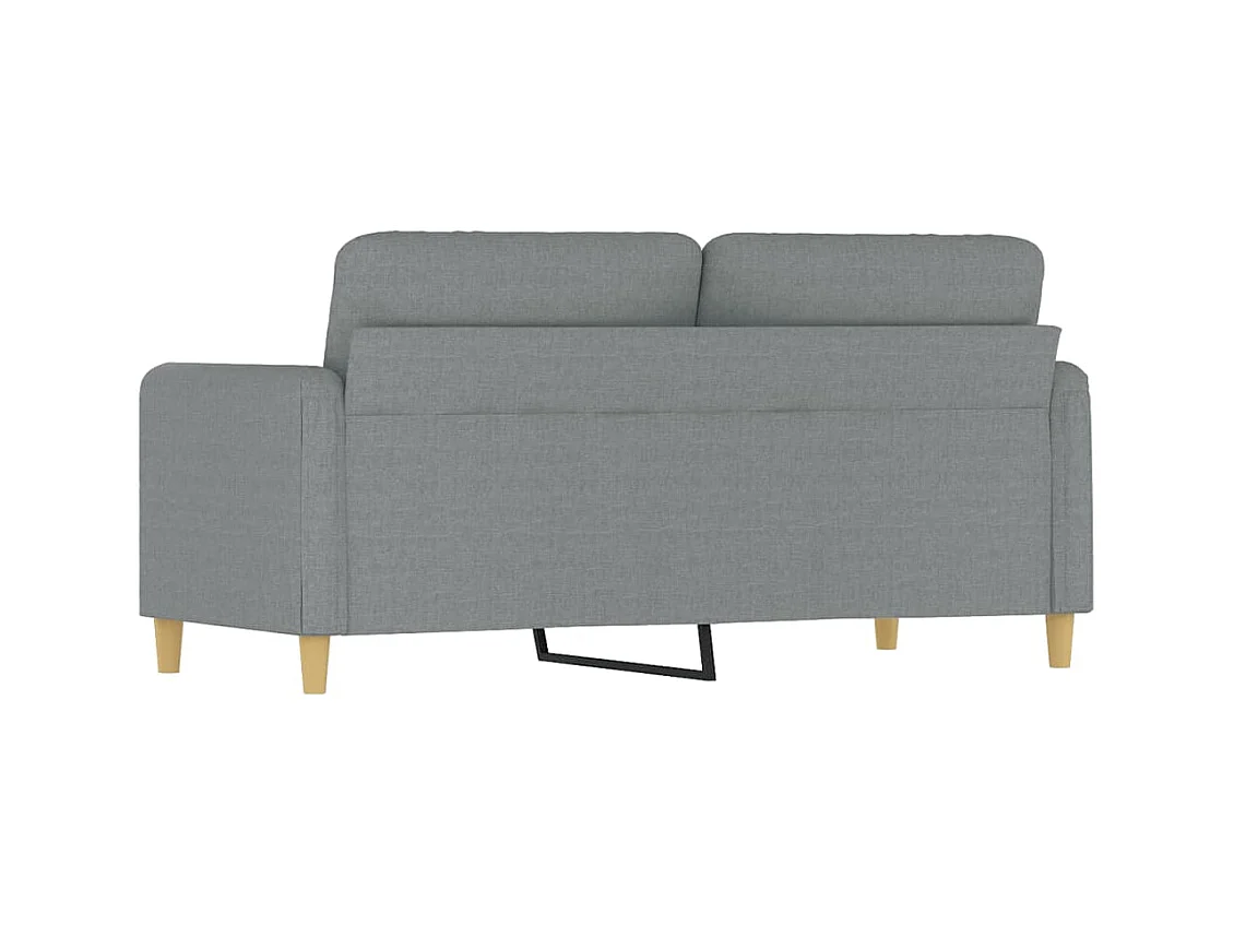 Canapé à 2 places Gris clair 140 cm Tissu REO62064