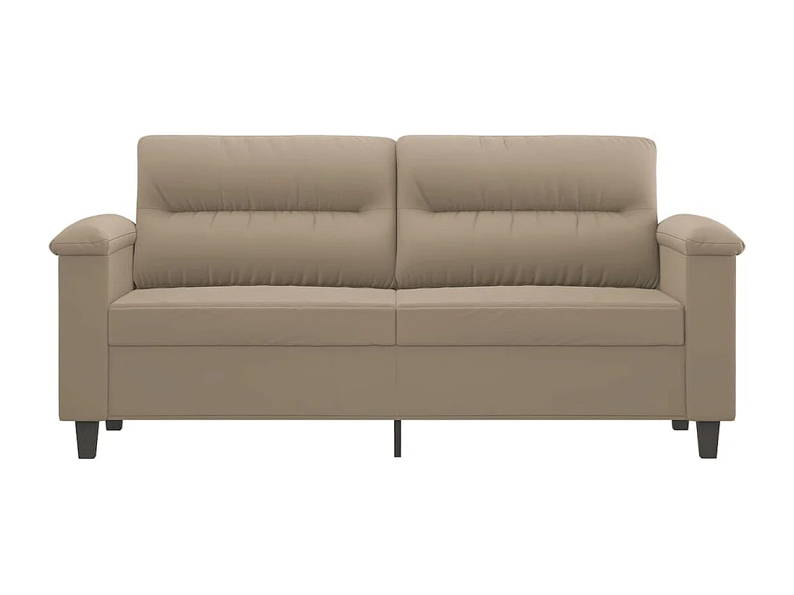 Canapé à 2 places Taupe 140 cm Tissu microfibre REO28568