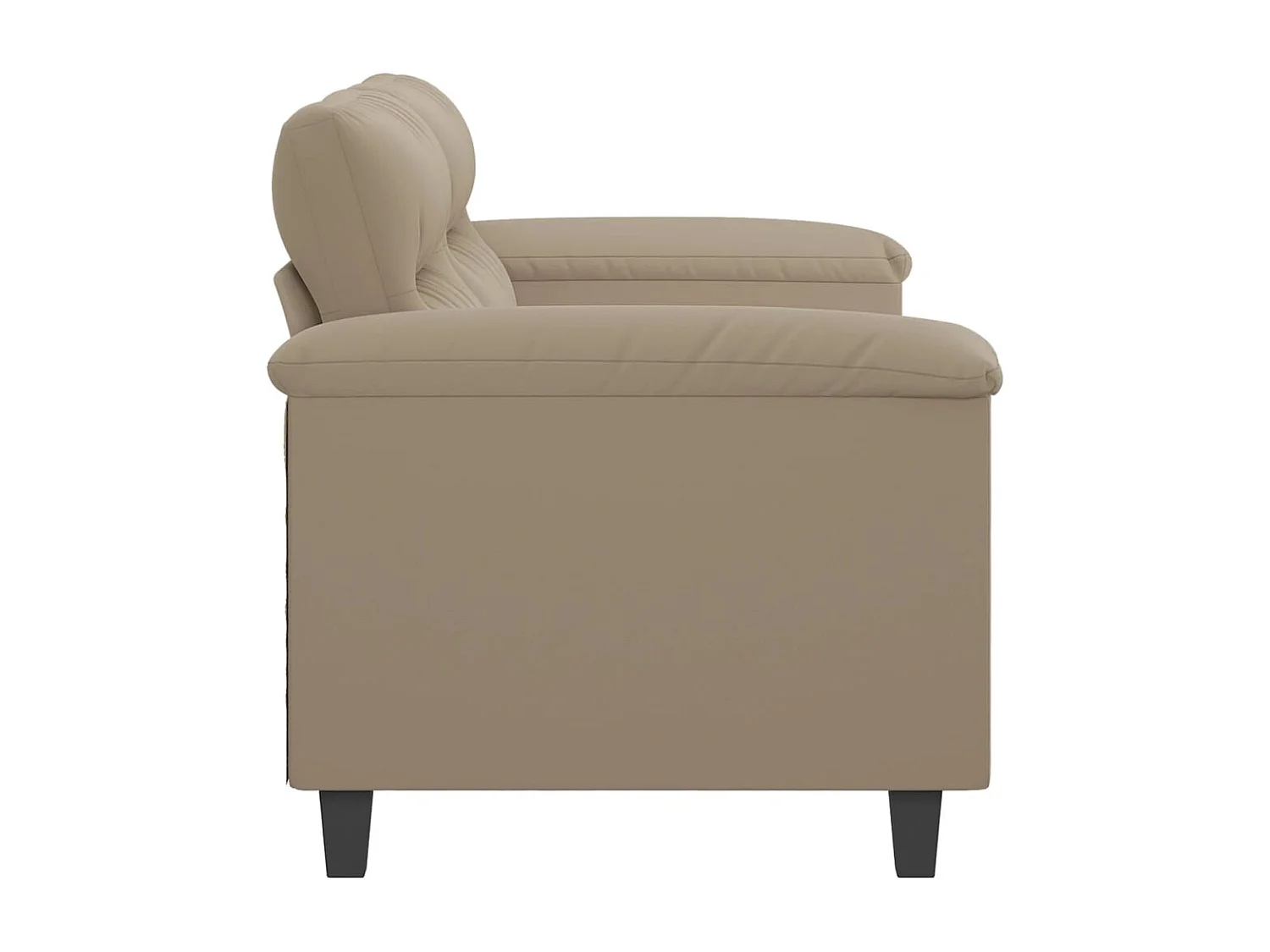 Canapé à 2 places Taupe 140 cm Tissu microfibre REO28568