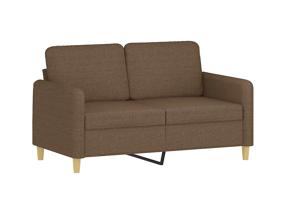 Canapé à 2 places Marron 120 cm Tissu REO73317