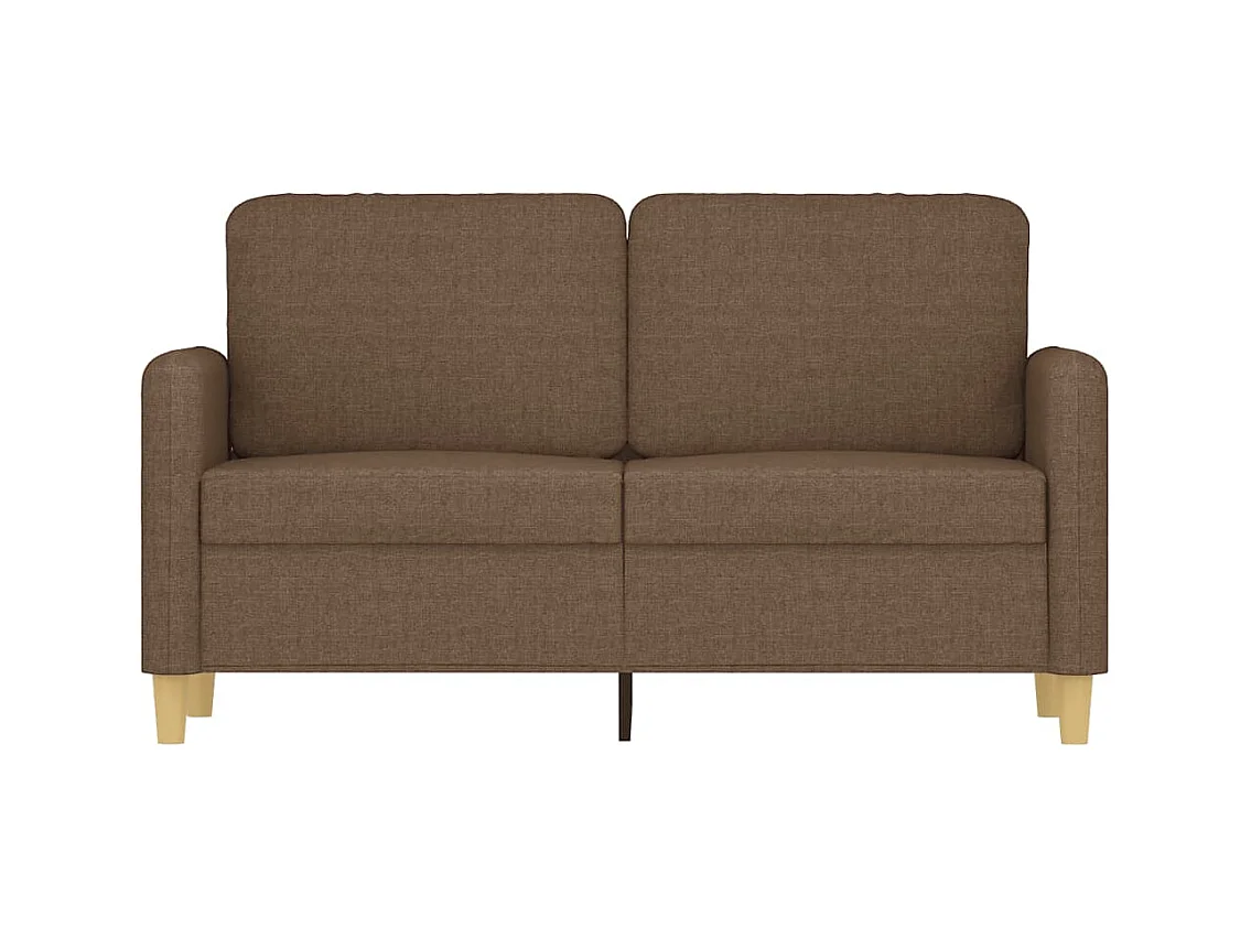 Canapé à 2 places Marron 120 cm Tissu REO73317