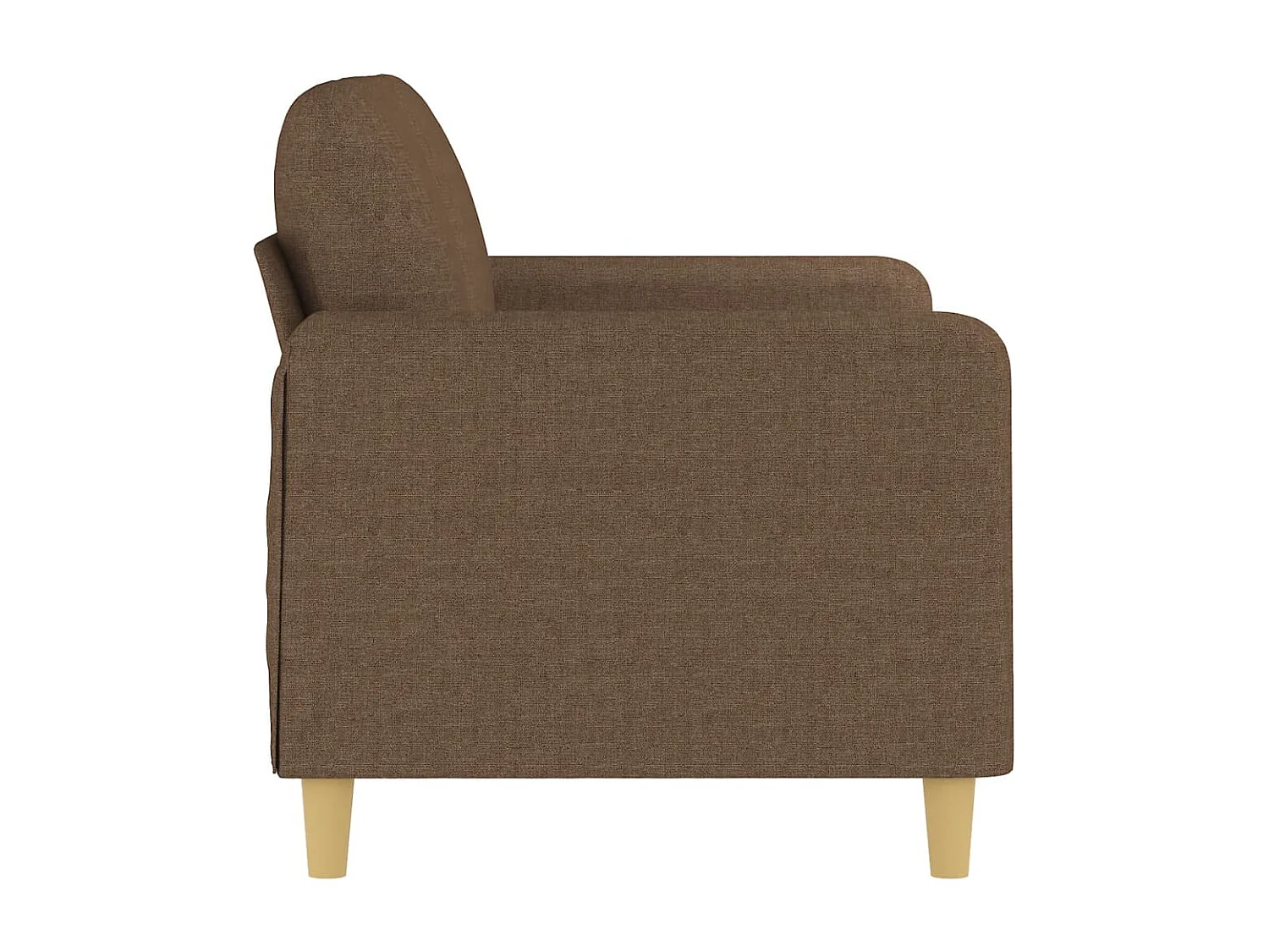 Sofá de 2 plazas de tela marrón 120 cm PWFG84074