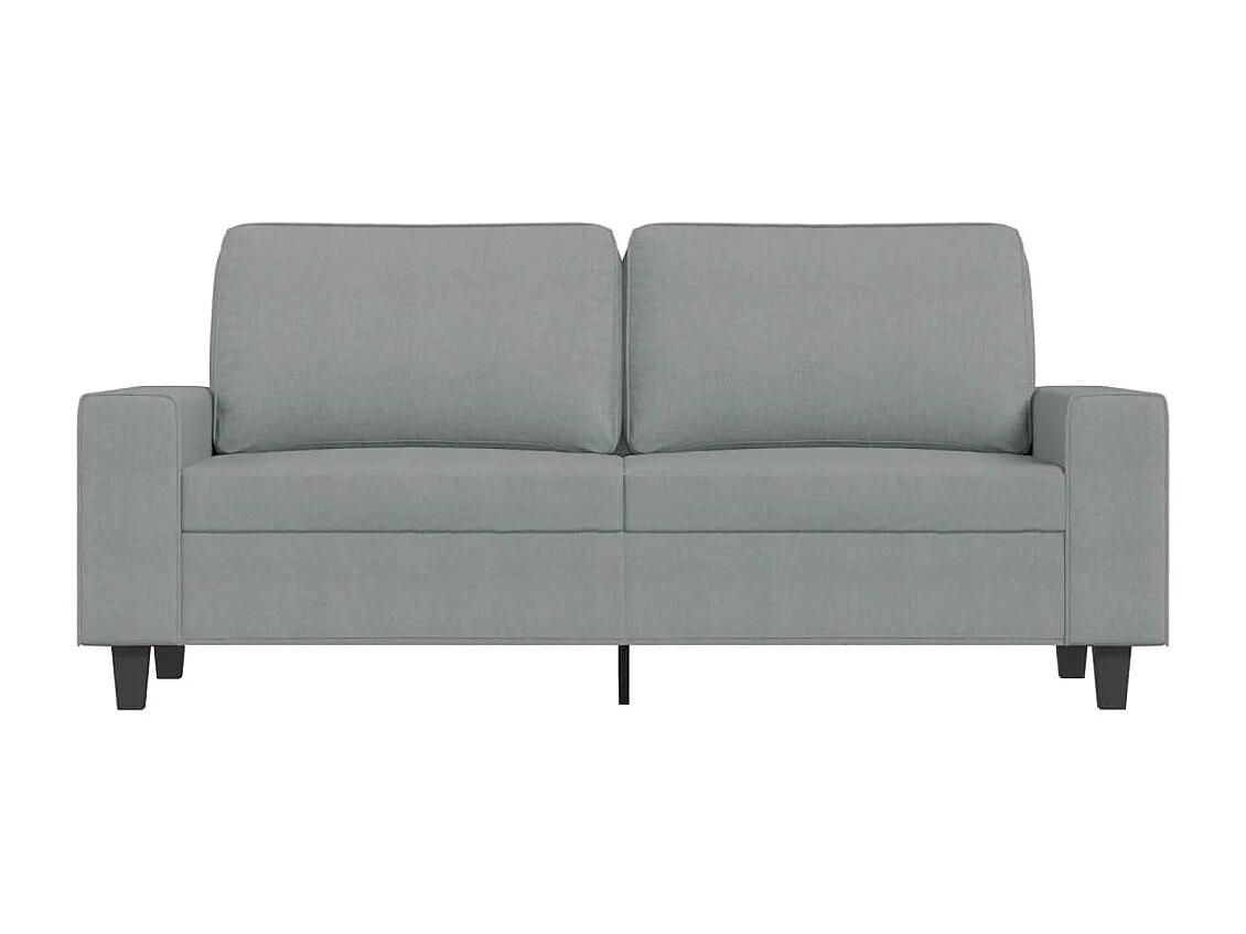 Canapé à 2 places Gris clair 140 cm Tissu REO71112